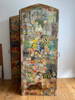 Load image into Gallery viewer, Three Panel Decoupage Screen
